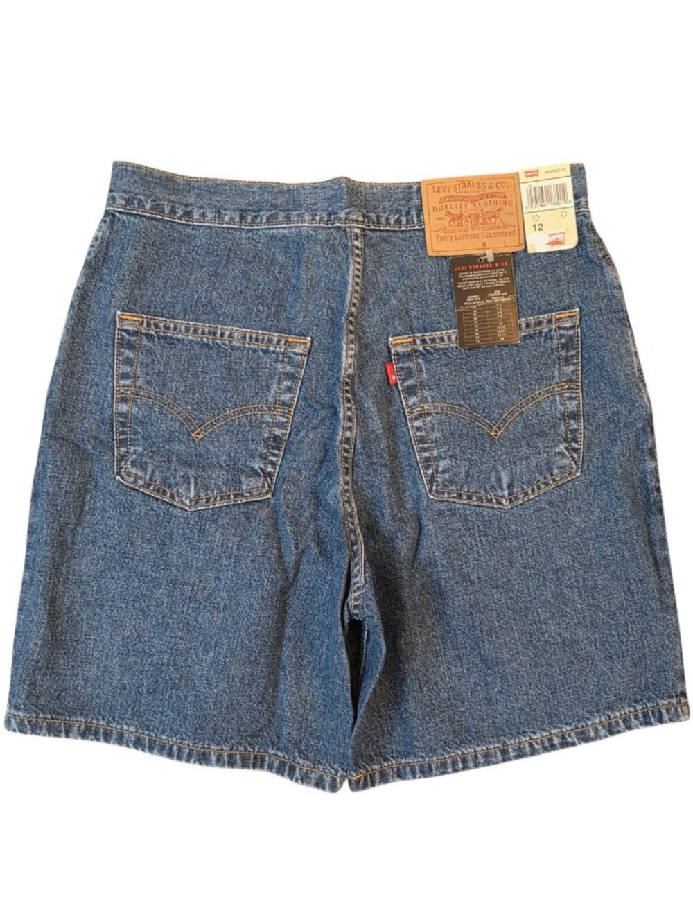Levi's Jean Shorts Womens 12 Blue Denim Bermuda Slash Pocket Casual Summer